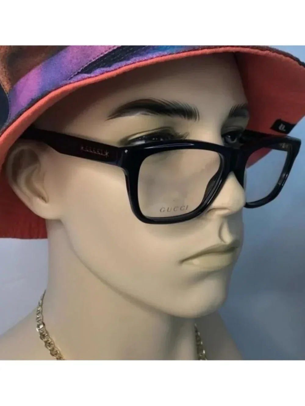 💯 - New Authentic Gucci GG1177O Eyeglasses 004 - Black - Transparent - Picture 1 of 8